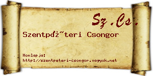 Szentpéteri Csongor névjegykártya