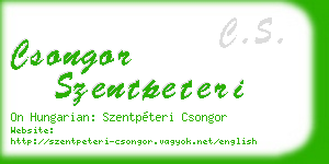csongor szentpeteri business card