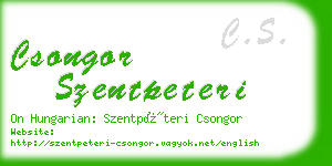 csongor szentpeteri business card